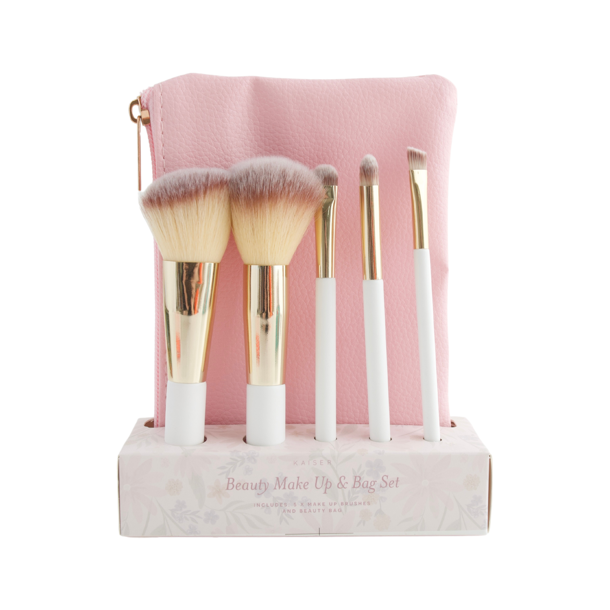 Brush Set With Bag - Pink